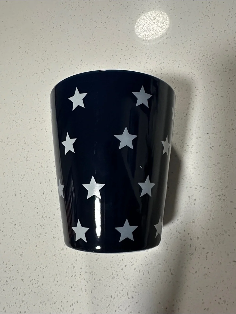 White And Blue Star Ceramic Apple Vanilla Scented Candle
